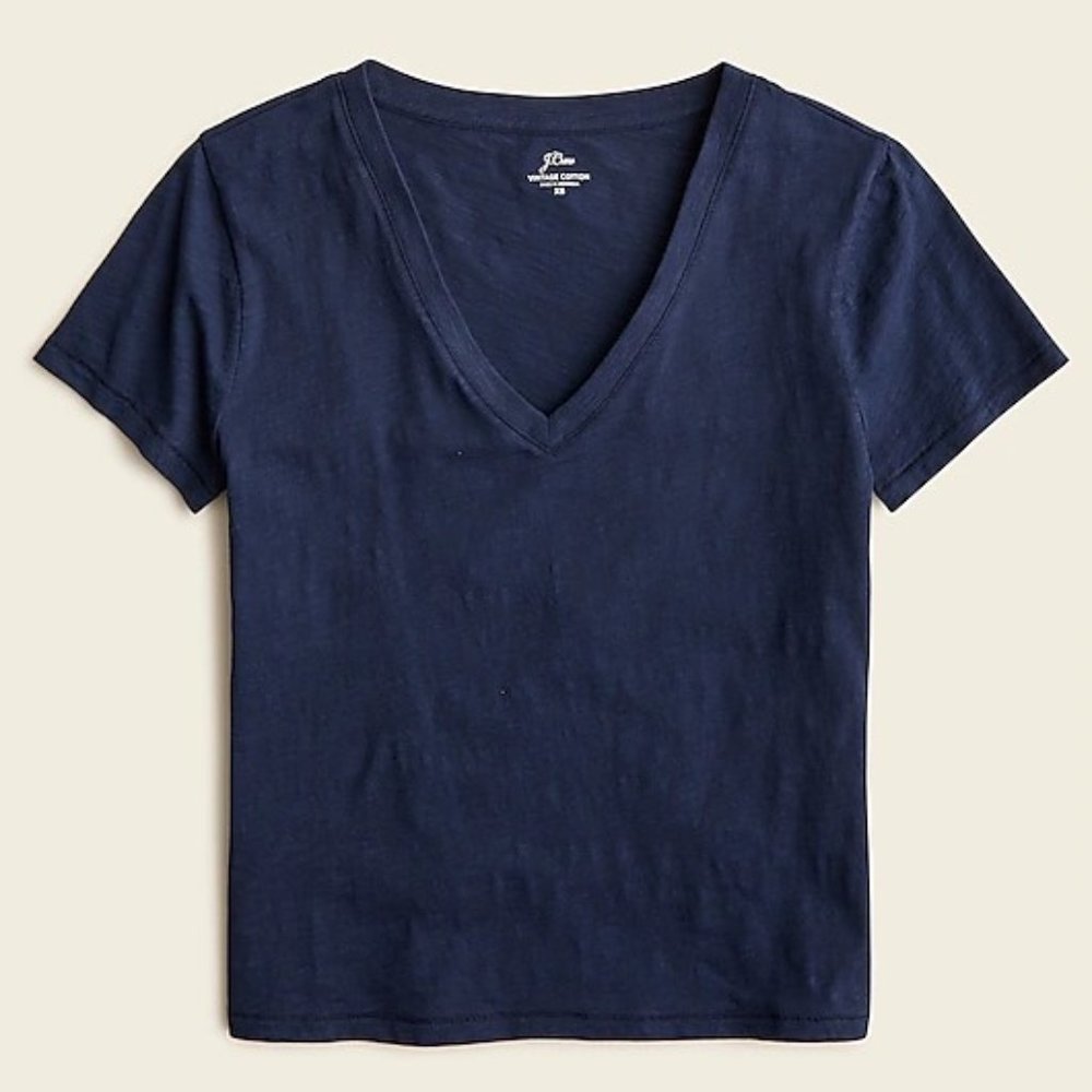 J. Crew Vintage cotton V-neck T-shirt 2X
